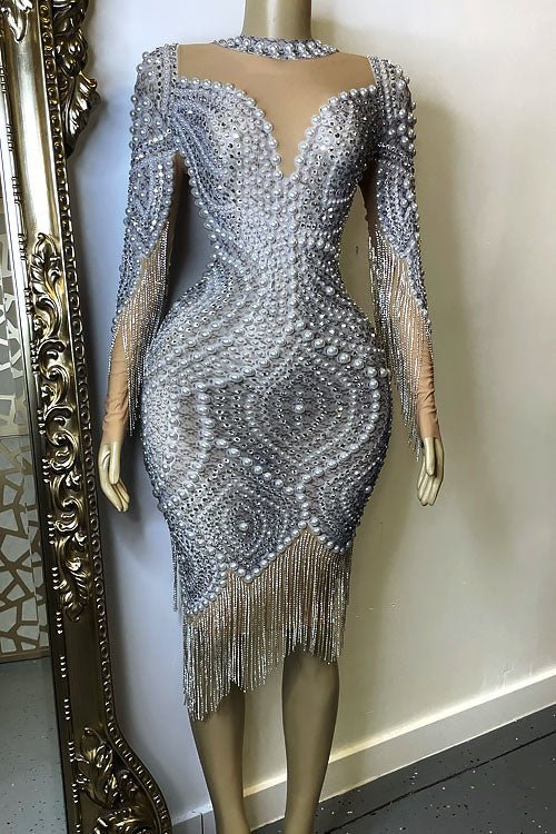 Tinsley Pearl Diamante Dress